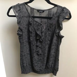 Express black sheer top